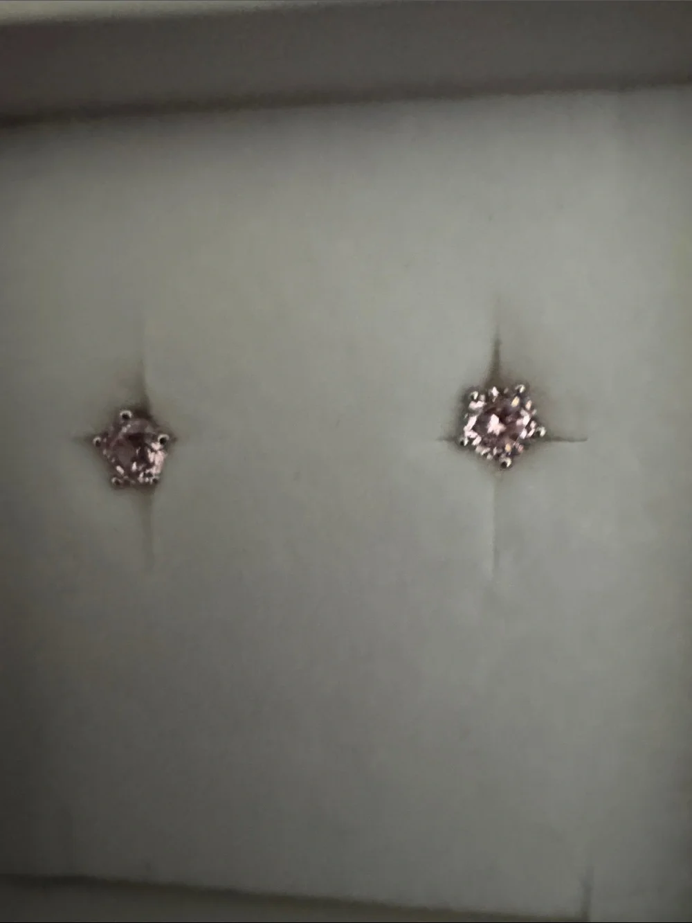 Pink Crystal Stud Earrings